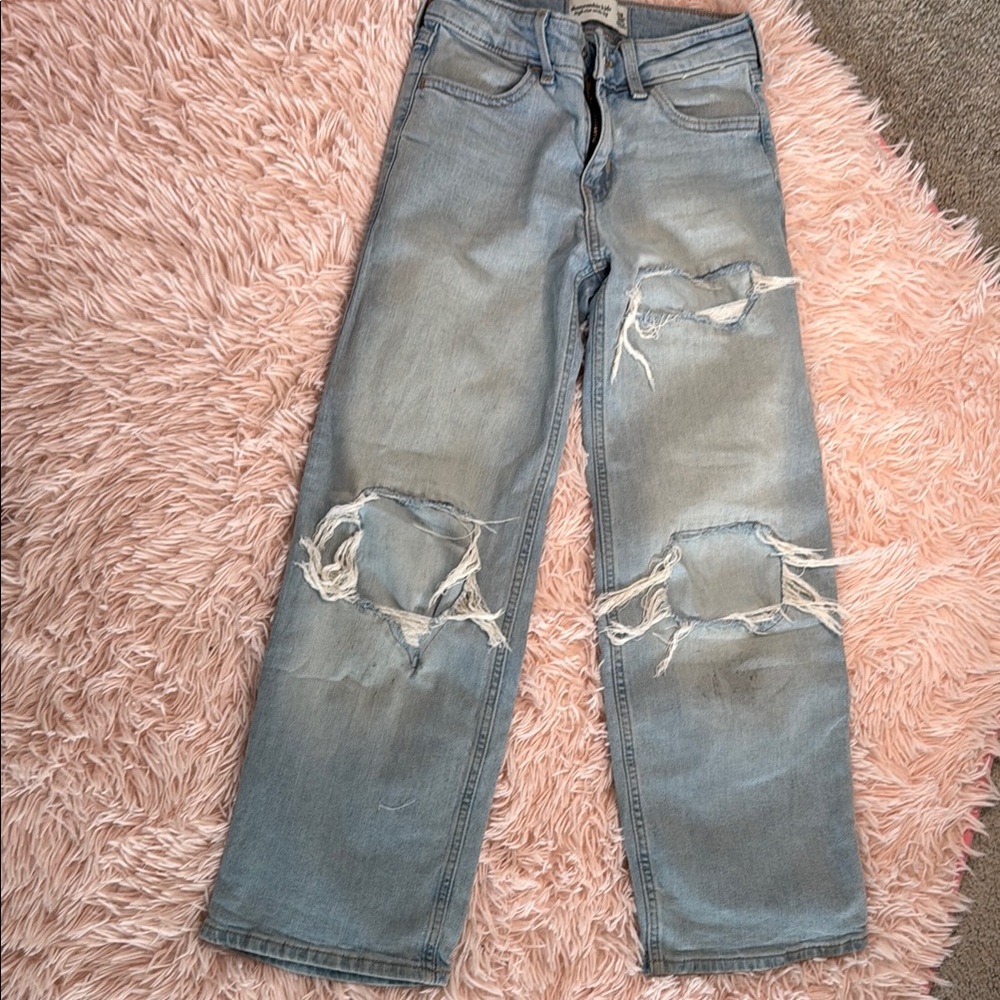 Abercrombie Kids Light Blue Distressed Jeans